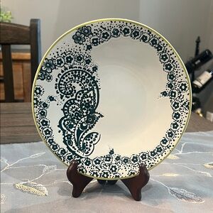 Anthropologie Floral and Paisley 8 Inch Plate HARD TO FIND PATTERN